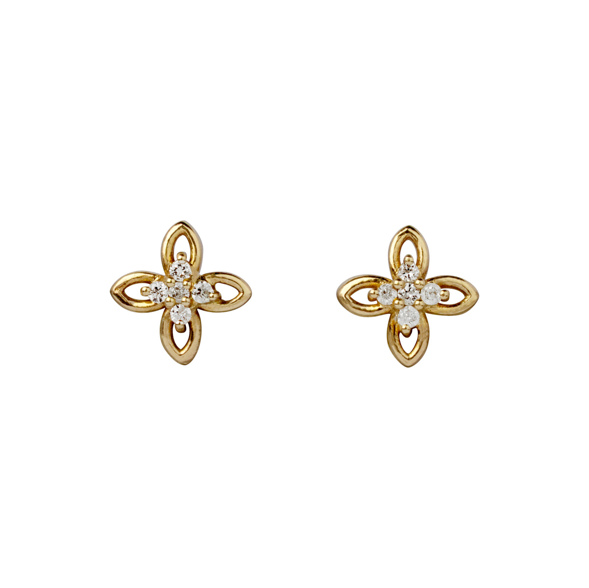 Open Daisy Diamond Studs