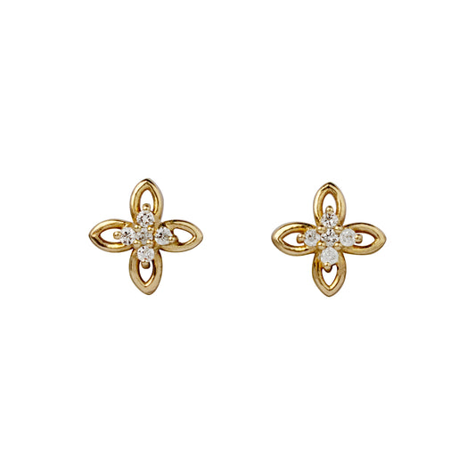 Open Daisy Diamond Studs