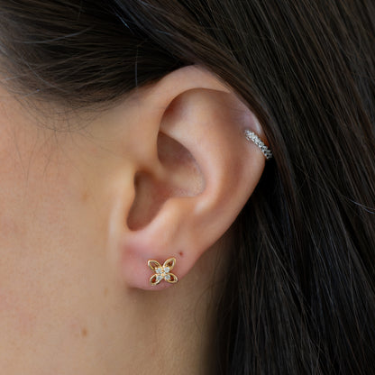 Open Daisy Diamond Studs
