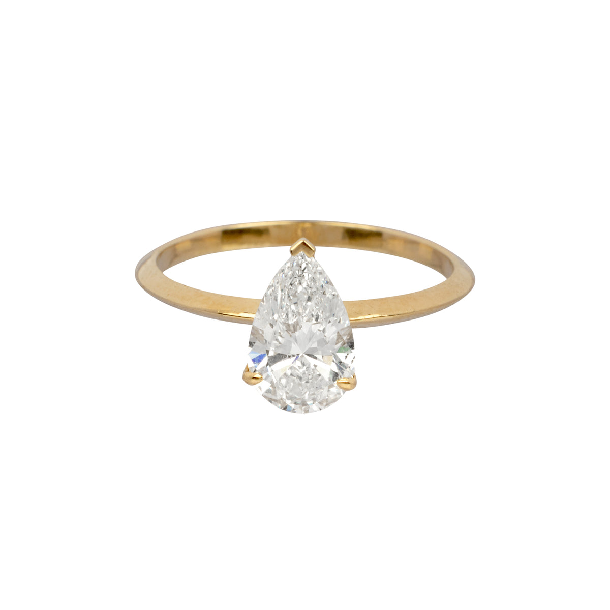 Pear Lab Grown Diamond Engagment Ring