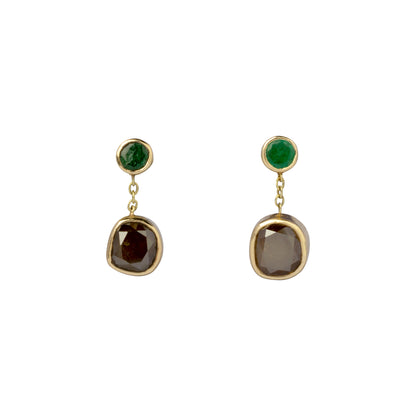 Brown Diamond Dangles