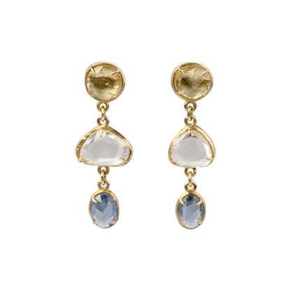 Yellow, White & Blue Sapphire Drops