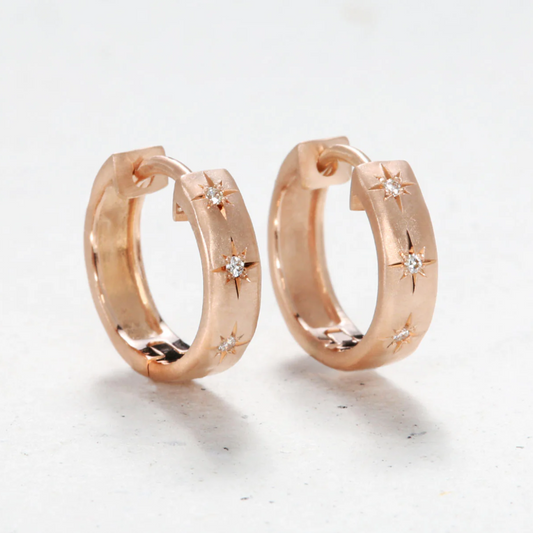 Star Hoop Earrings