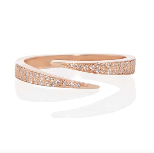 Lazarus Ring with Pave diamonds