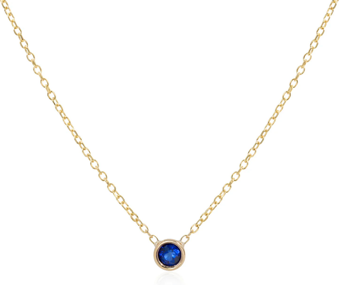 Barely There Blue Sapphire Necklace