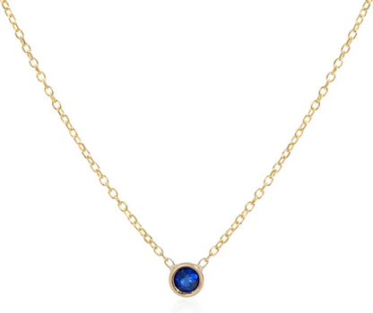 Barely There Blue Sapphire Necklace