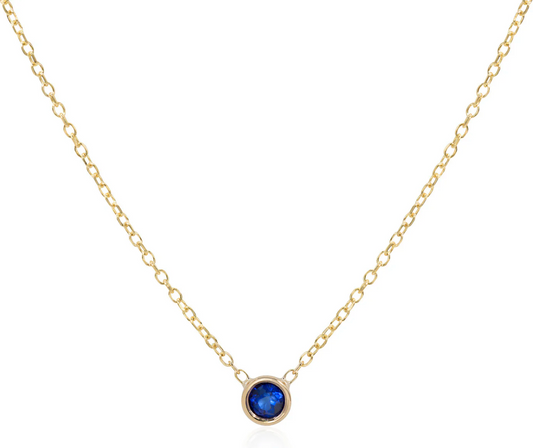 Barely There Blue Sapphire Necklace