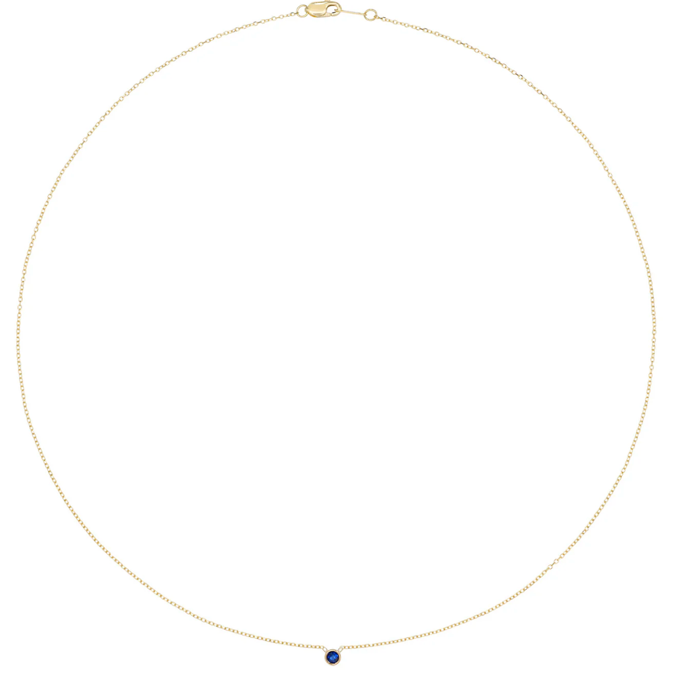 Barely There Blue Sapphire Necklace