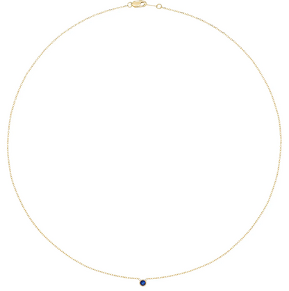 Barely There Blue Sapphire Necklace