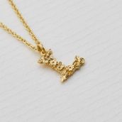 18ct Tiny Floral Letter L