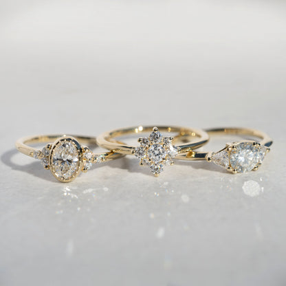 Oval Diamond Cluster Ring