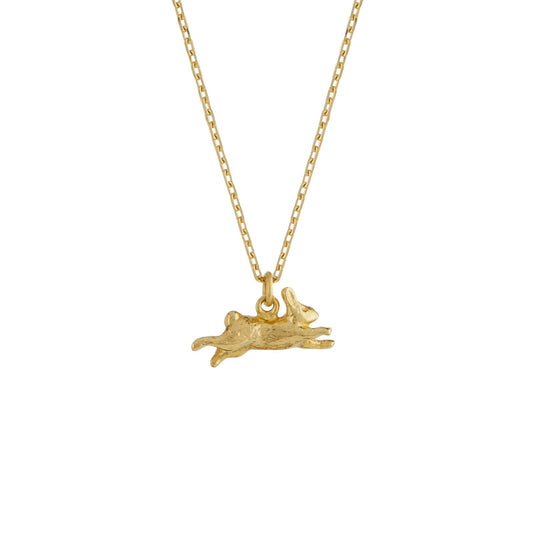 Teeny Tiny Leaping Rabbit Necklace